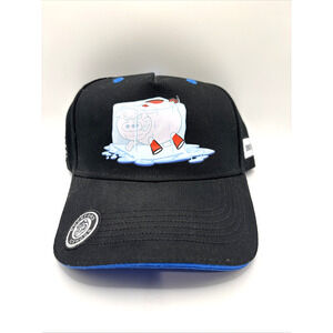 Rockford IceHogs Chris Geebus HAMMY Hog in Ice Snapback Hat Black AHL Hockey Cap